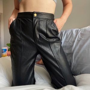 Nasty Gal Faux Leather Joggers